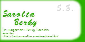 sarolta berky business card